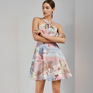 NWT Ted Baker Umerta Mint Chocolate Chip Skater Dress TED Size 4/ US Size 12